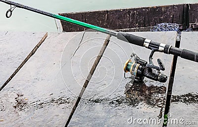Fishing stick Stock Photo