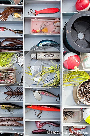 Fishing Tackle Box Stock Photo