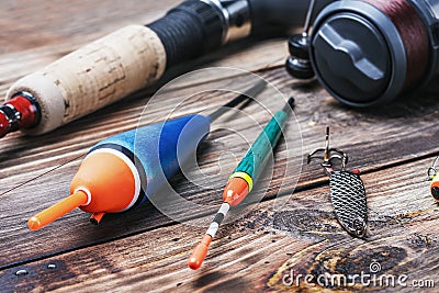 Fishing tackle Stock Photo