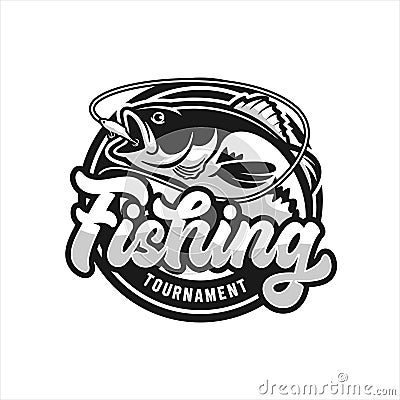 Fishing Tournament Vector Design Logo Vector Illustration