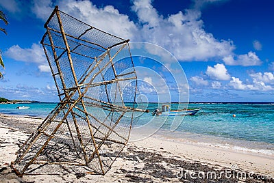 Fishing trap Stock Photo