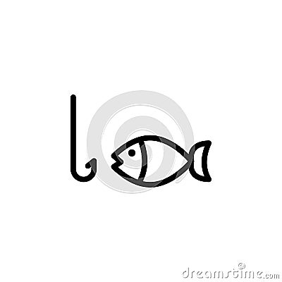 Fishing, travel icon. Element of travel icon. Thin line icon Stock Photo