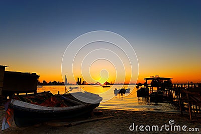 Fishing Village Stock Photo