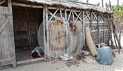 Fishing village in Madagascar Editorial Stock Photo