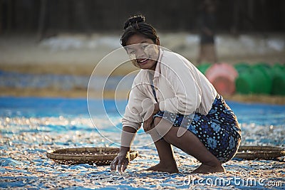 Fishing Village - Ngapali Beach - Myanmar (Burma) Editorial Stock Photo