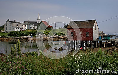 Fishing village,nova scotia Stock Photo