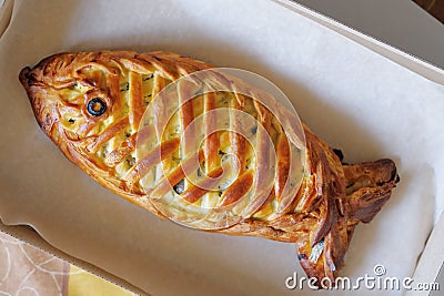 Fishy pie Stock Photo