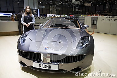 Fisker Karma Plug-in Hybrid Editorial Stock Photo