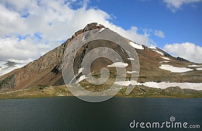 Fissile Peak at Russet Lake Stock Photo