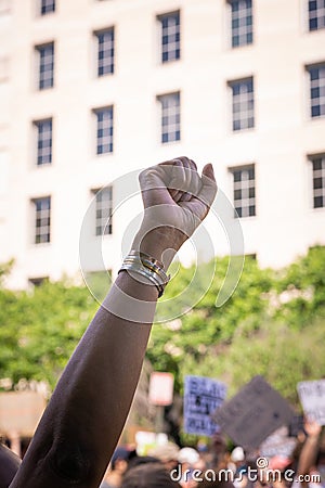 Fist In The Air Editorial Stock Photo