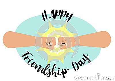 Fist bump, Happy Friendship Day concept Vector Illustration