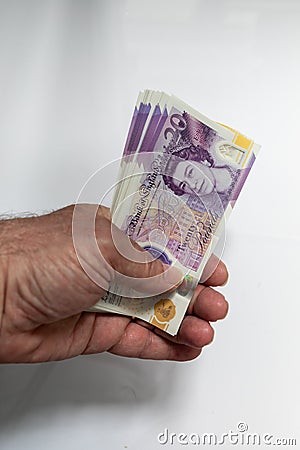 uk sterling money shot Editorial Stock Photo