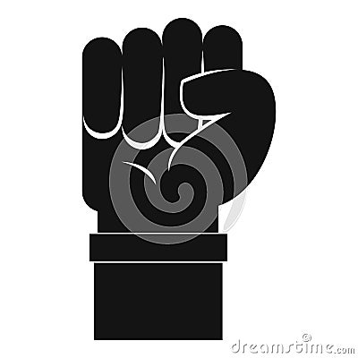 Fist icon, simple style Vector Illustration