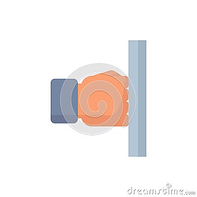 Fist wall icon flat isolated vector Vector Illustration