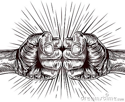 Fists punching Vector Illustration