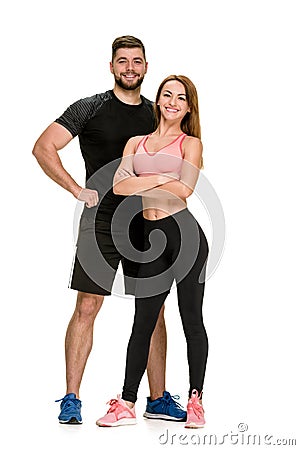 Fit happy couple Stock Photo