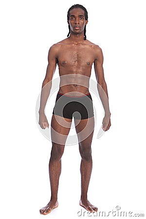 Fit healthy body of handsome young black man Stock Photo