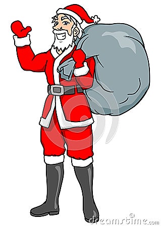 Fit Santa Vector Illustration