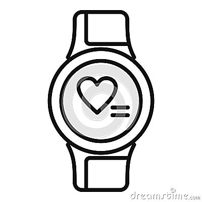 Fitbit smartwatch icon outline vector. Wifi counter sport Vector Illustration