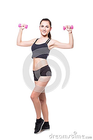 Fitnes woman exercising Stock Photo