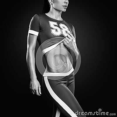 Fitness athletic young woman Stock Photo