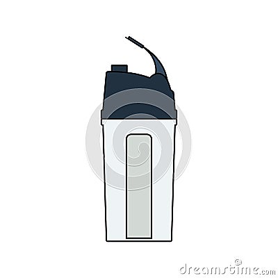 Flat design icon of Fitness bottle Vector Illustration