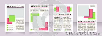 Fitness center advertisement blank brochure layout design Vector Illustration