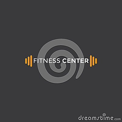 Fitness Center Logo Design Concept Vector Illustration