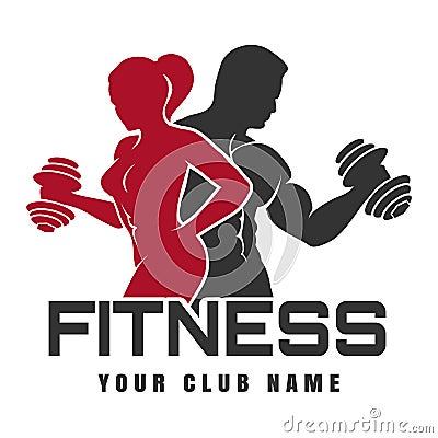 Fitness Club logo Vector Illustration