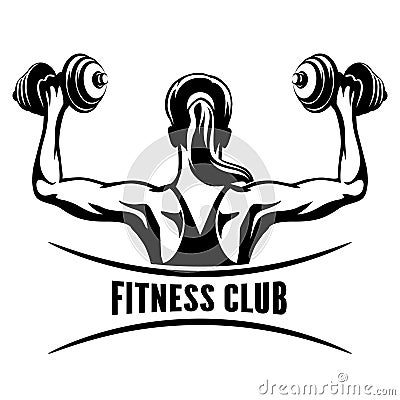 Fitness Club Emblem Vector Illustration