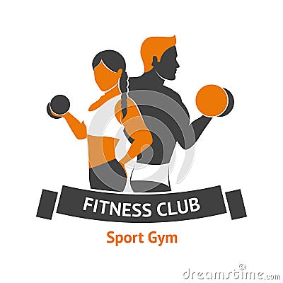 Fitness Club Logo Vector Illustration
