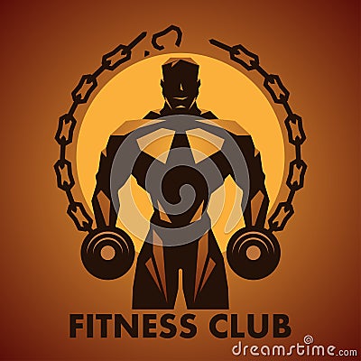 Fitness club logo Stock Photo