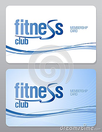 Fitness club membership card. Vector Illustration