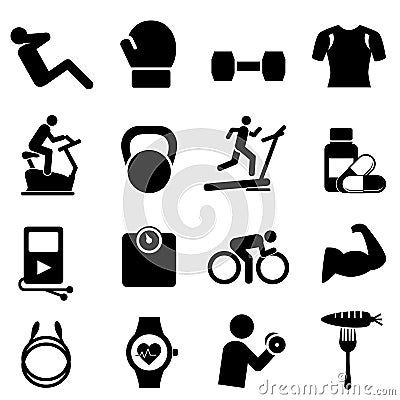 Fitness, diet and healthy living Vector Illustration