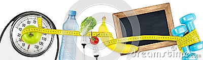 Fitness diet motivation panorama concept Stock Photo