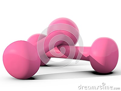 Fitness dumbbells Stock Photo