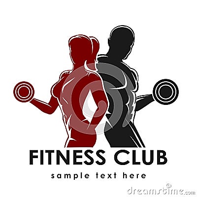 Fitness Emblem Vector Illustration