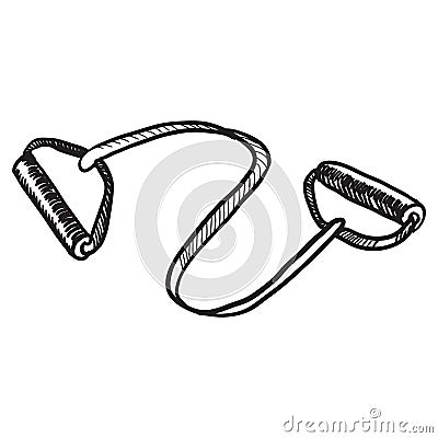 Fitness expander, cartoon illustration of gym equipment Vector Illustration