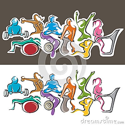 Fitness Group Stock Photo