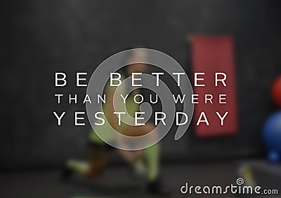 Fitness and gym motivation quote Stock Photo