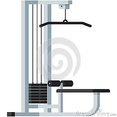 Fitness gym training apparatus, vector exercise machine Vector Illustration