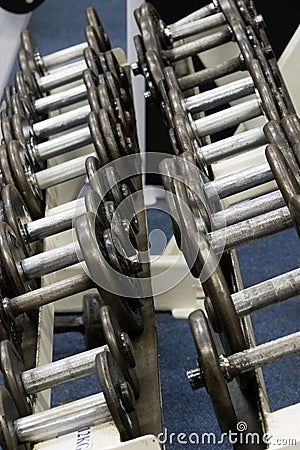 fitness gym weights Stock Photo