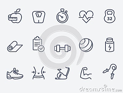 Fitness icons Vector Illustration