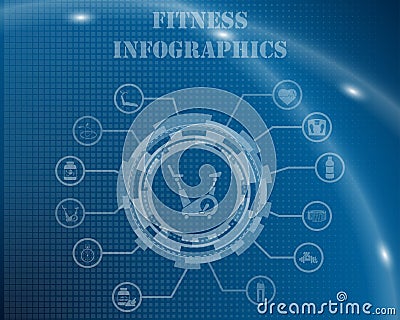 Fitness Infographic Template Vector Illustration