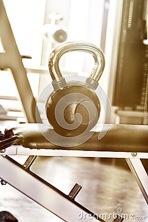 Fitness Kettle bell Stock Photo