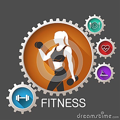 Fitness logo Stock Photo