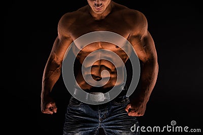 Fitness male torso Stock Photo