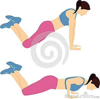 Fitness push ups exercise motivation for your better workout Stock Photo