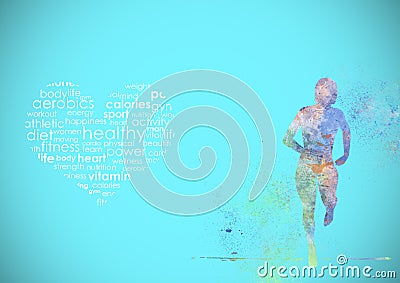 Fitness Runing Abstract Background Stock Photo