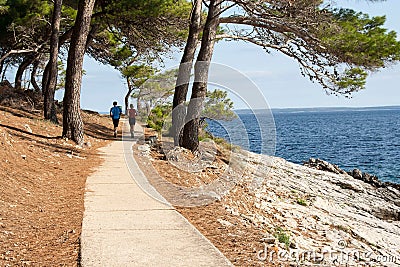 Fitness path seashore Editorial Stock Photo